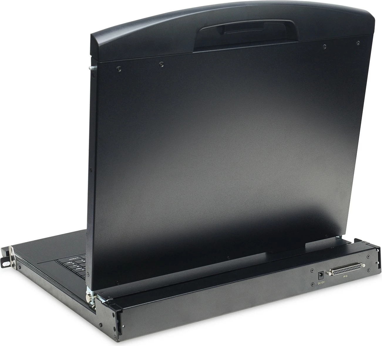 Konsolë modulare Digitus 17" HD LCD, 1-port VGA KVM, e zezë