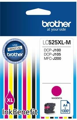 Kartrixh boje Brother LC525XLM XL deri 1300 faqe, Magenta