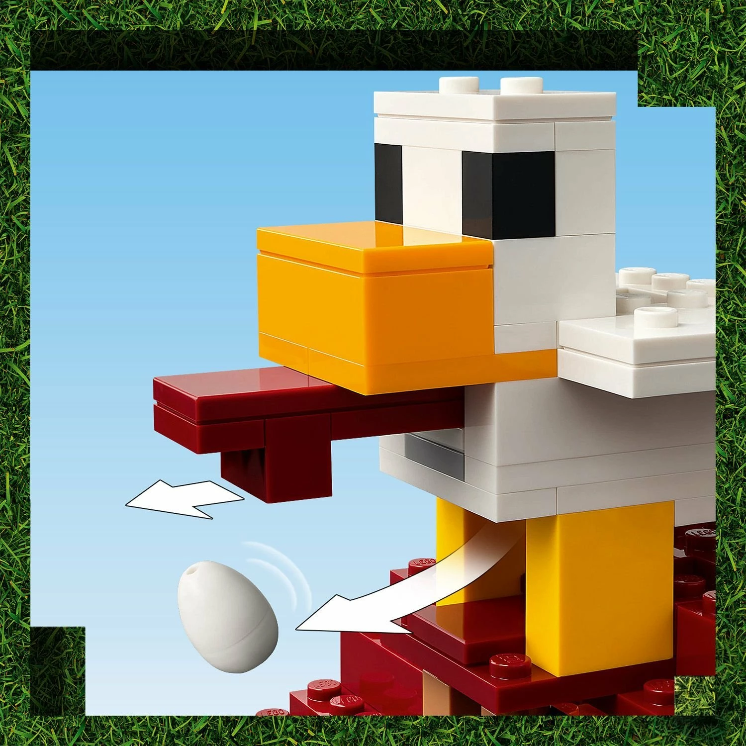 Set LEGO Minecraft Balloon Ghast Attacks the Village 21273, 555 pjesë