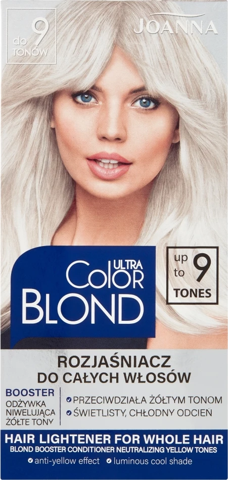 Pluhur zbardhues për flokë Joanna Ultra Color Blonde për femra, deri në 9 nuanca, 1 copë