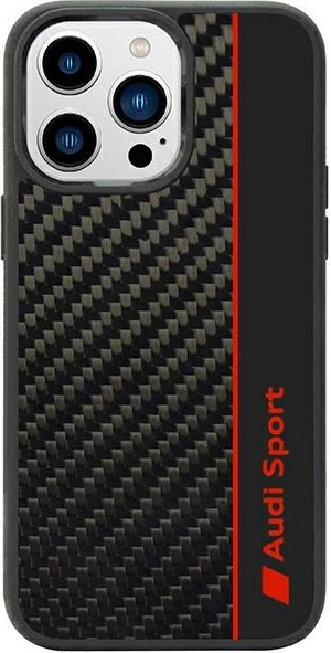 Mbështjellës Audi Carbon Fiber Stripe për iPhone 14 Pro 6.1", TPU, i zi
