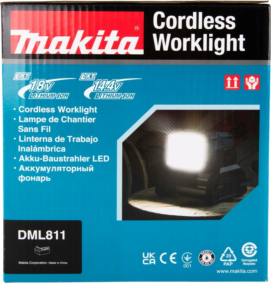 Llambë pune Makita DML811, 31.5W, 6000mAh, LED, e zezë/blu