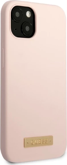 Mbështjellës Guess GUHMP13MSBPLP për iPhone 13 6.1", silikon, MagSafe, rozë