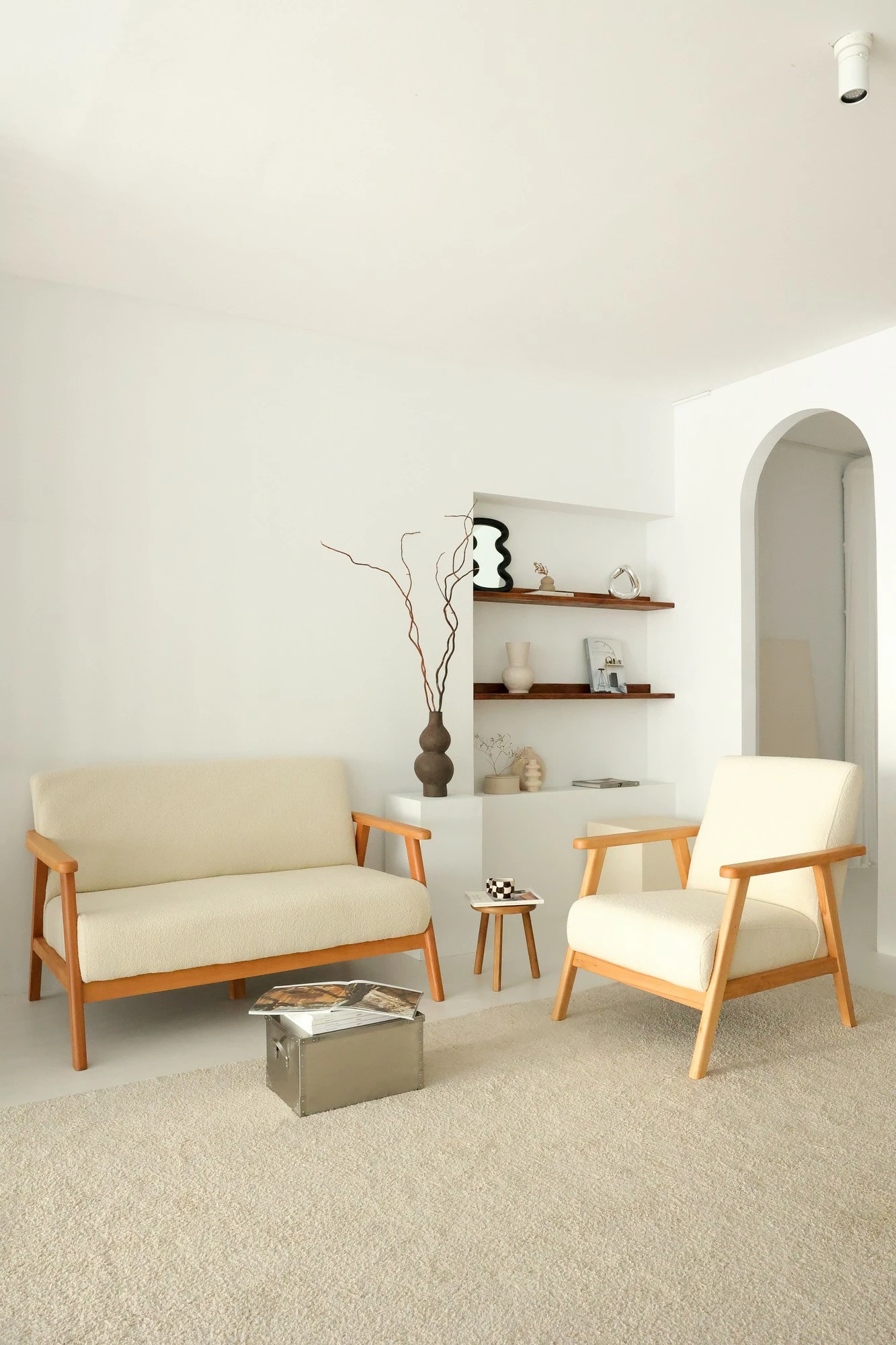 Divan dy ulëshe Atelier del Sofa, Nika, i bardhë