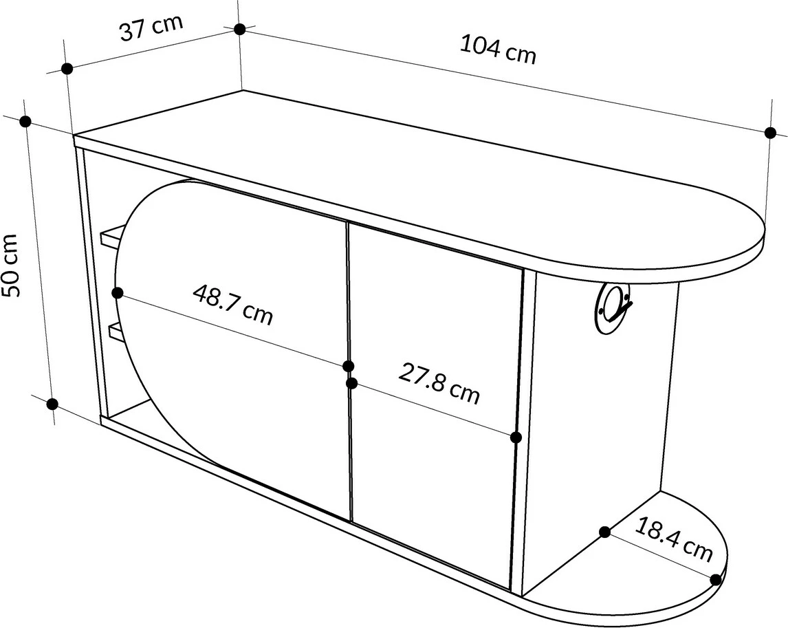 Dollap këpucësh Skye Decor, stol këpucësh Nova, ngjyrë lis dhe e bardhë