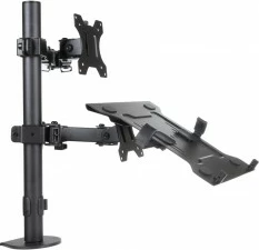 Mbajtës tavoline për monitor dhe laptop ART RAMM L-24, 13-32", Metal, i zi