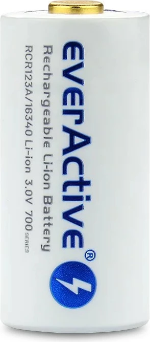 Bateri e rikarikueshme everActive 16340, 700 mAh, 3V, me Micro USB, një copë
