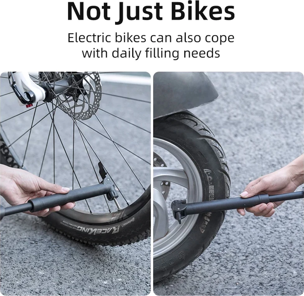 Pompë biçiklete Rockbros 42520001001, najlon, 5.5 bar, e zezë