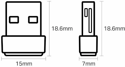 Adapter rrjeti USB Wi‑Fi TP-LINK Archer T2U Nano AC600 600Mbps dual-band USB 2.0, zi/ari