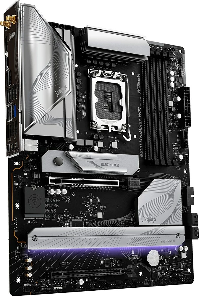 Pllakë amë Asrock B860 LiveMixer WiFi, ATX, E zezë