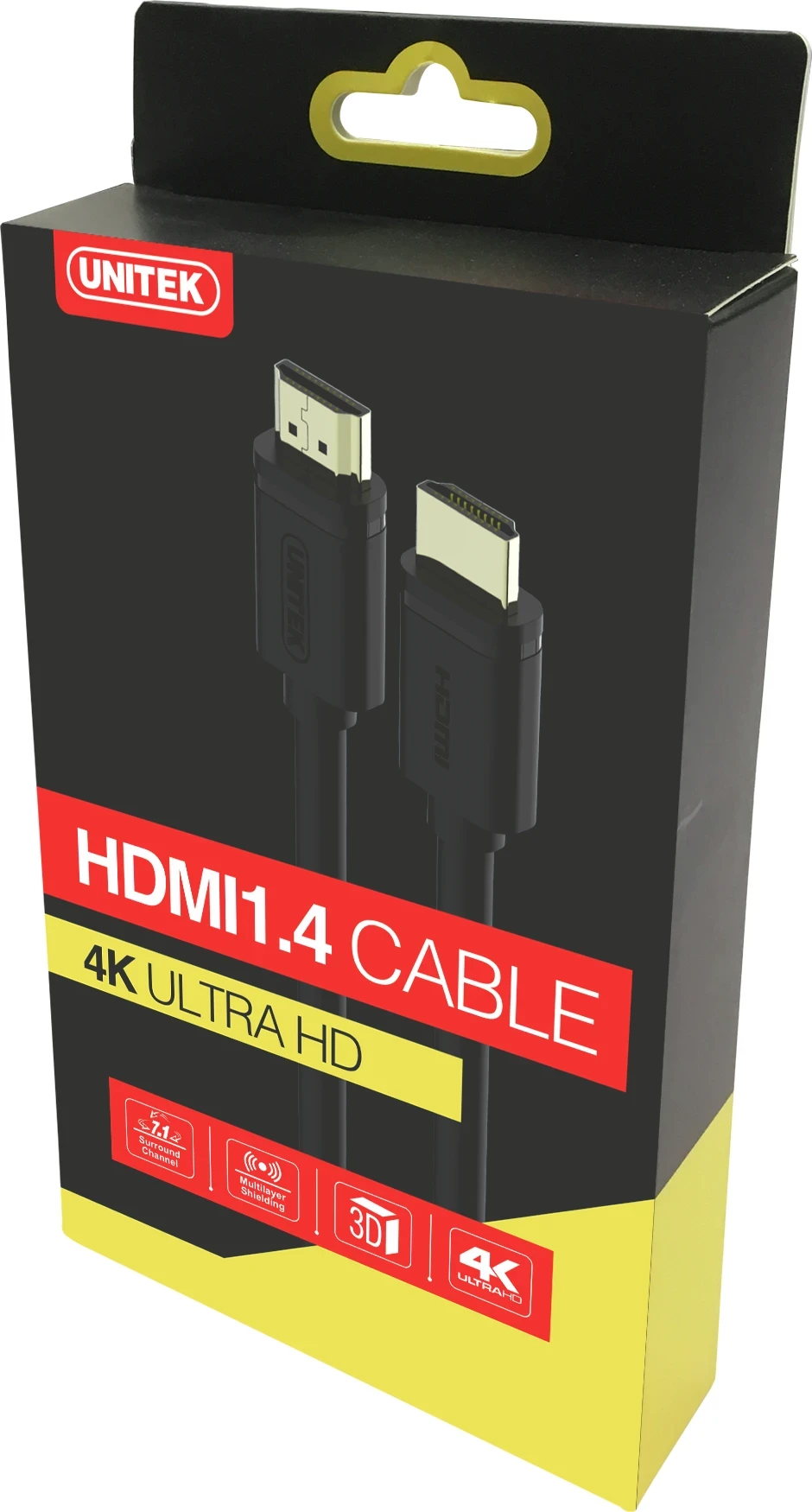 Kabllo Unitek HDMI, Y-C138M, HDMI Type-A, 2 m, e zezë