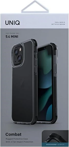 Mbështjellës UNIQ Combat për iPhone 13 mini, i zi