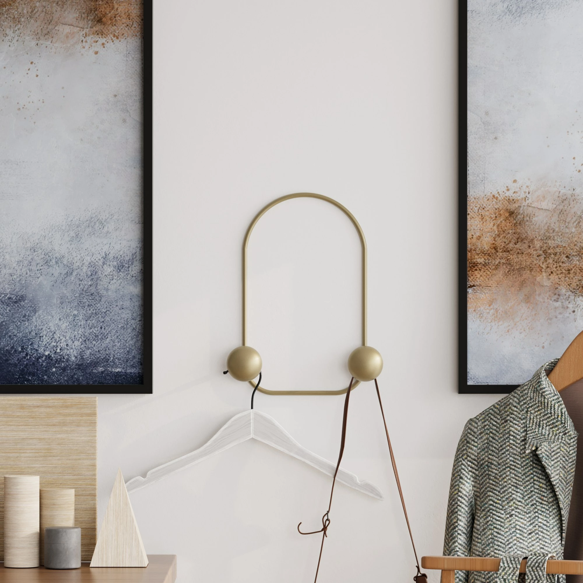 Varëse muri prej metali, Wallity, model bretkose, ngjyrë ari