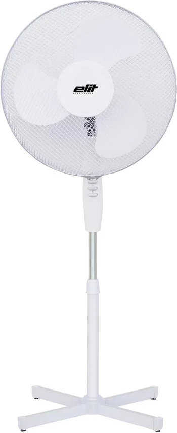 Ventilator me këmbë Elit F-16N 16" (40 cm), 45W, 3 shpejtësi, oscilim, lartësi deri 1.3 m, i bardhë