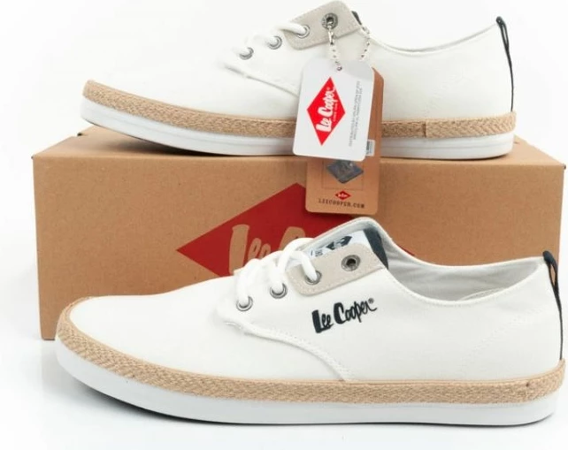 Këpucë për meshkuj Lee Cooper, të bardha