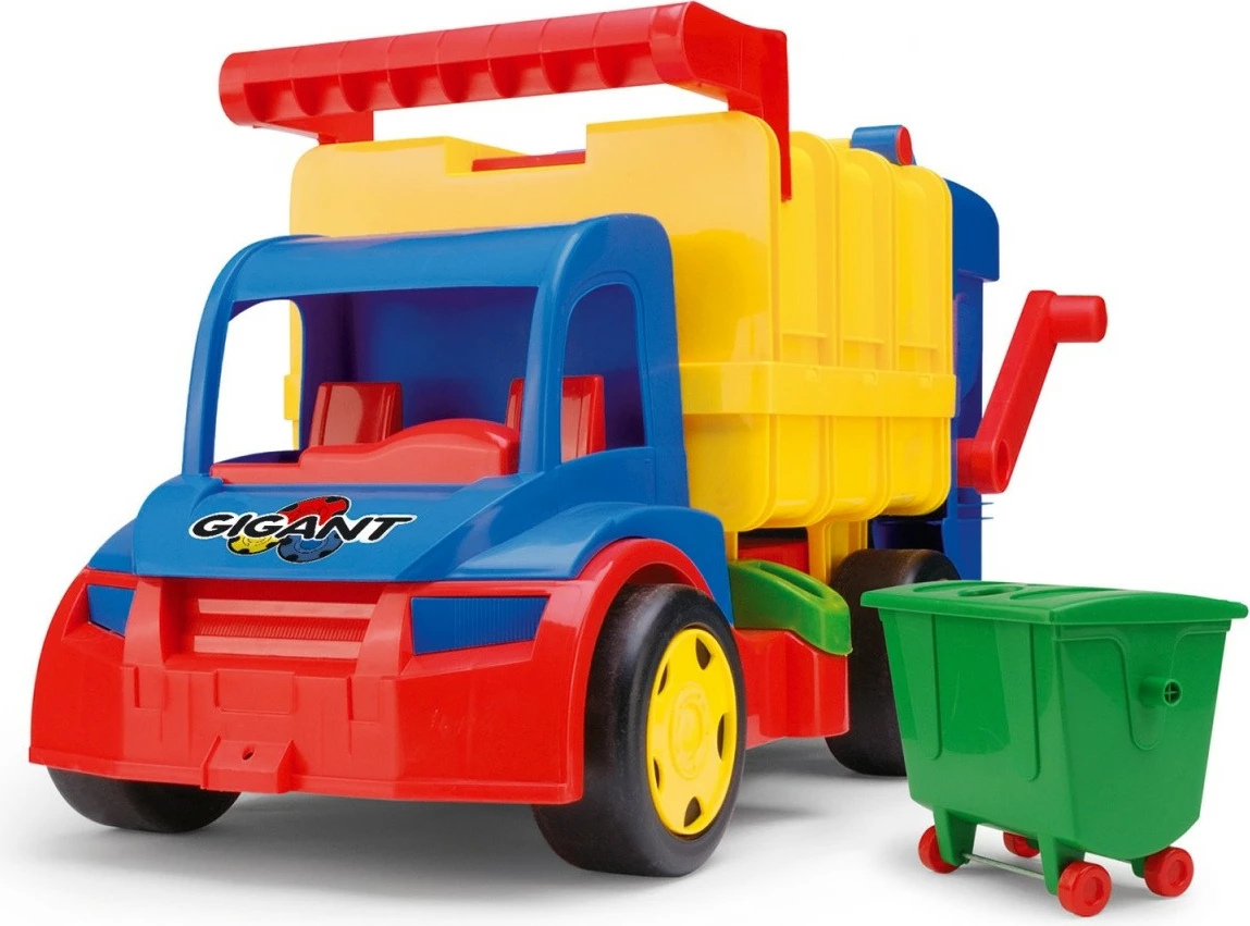 Kamion lodër Wader Gigant Garbage Truck, plastikë, 60 cm, multicolor, me kosh plehrash