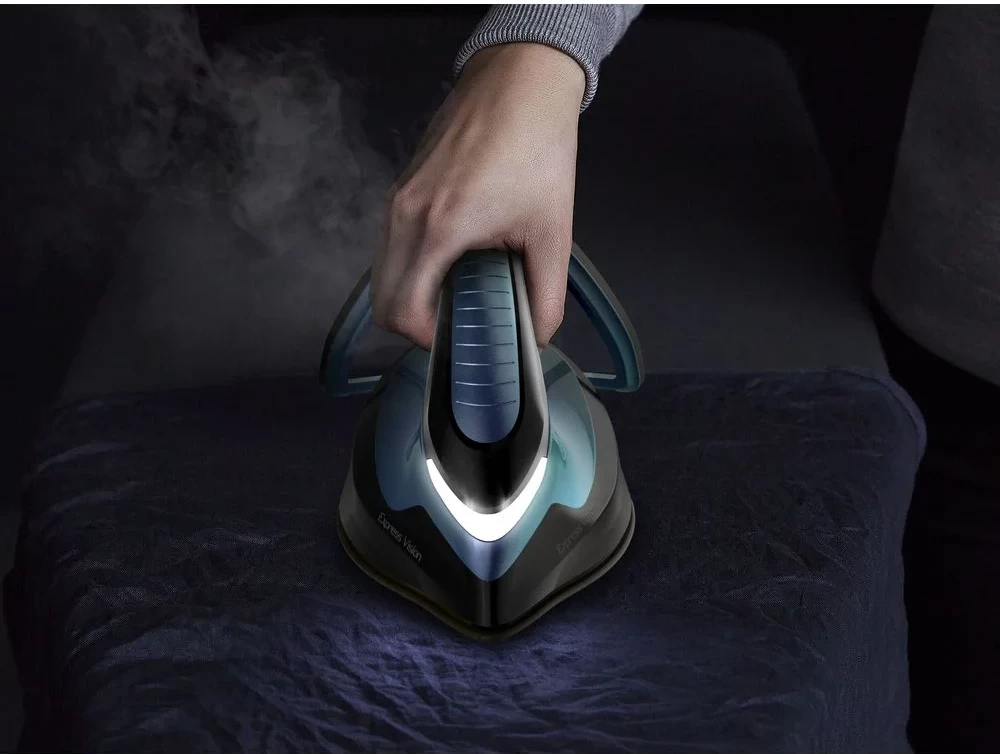 Hekur me gjenerator avulli, Tefal Express Vision SV8151E0, 2800W 7 bar 1.8L LED, blu-ezezë