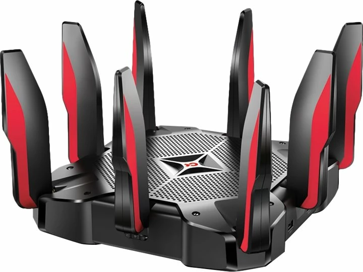 Router TP-LINK Archer C5400X AC5400, i zi me të kuqe