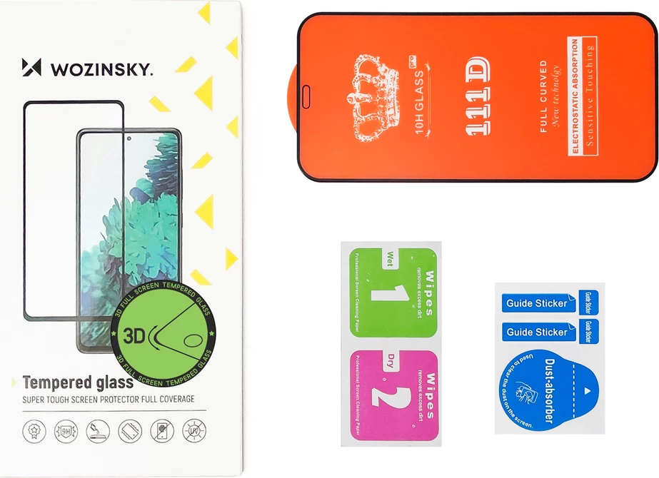 Xham i temperuar Wozinsky Full Glue për Nokia G20, i zi