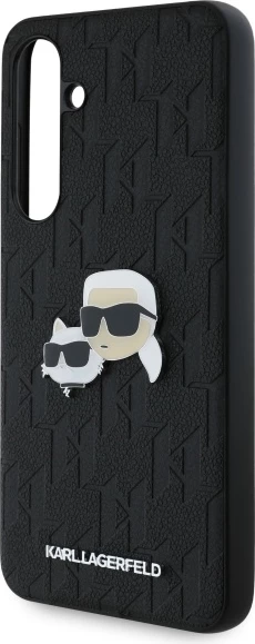 Mbështjellës Karl Lagerfeld KLHCS24FEPGKLKCPK për Samsung Galaxy S24 FE, i fortë, Monogram Karl & Choupette, zi