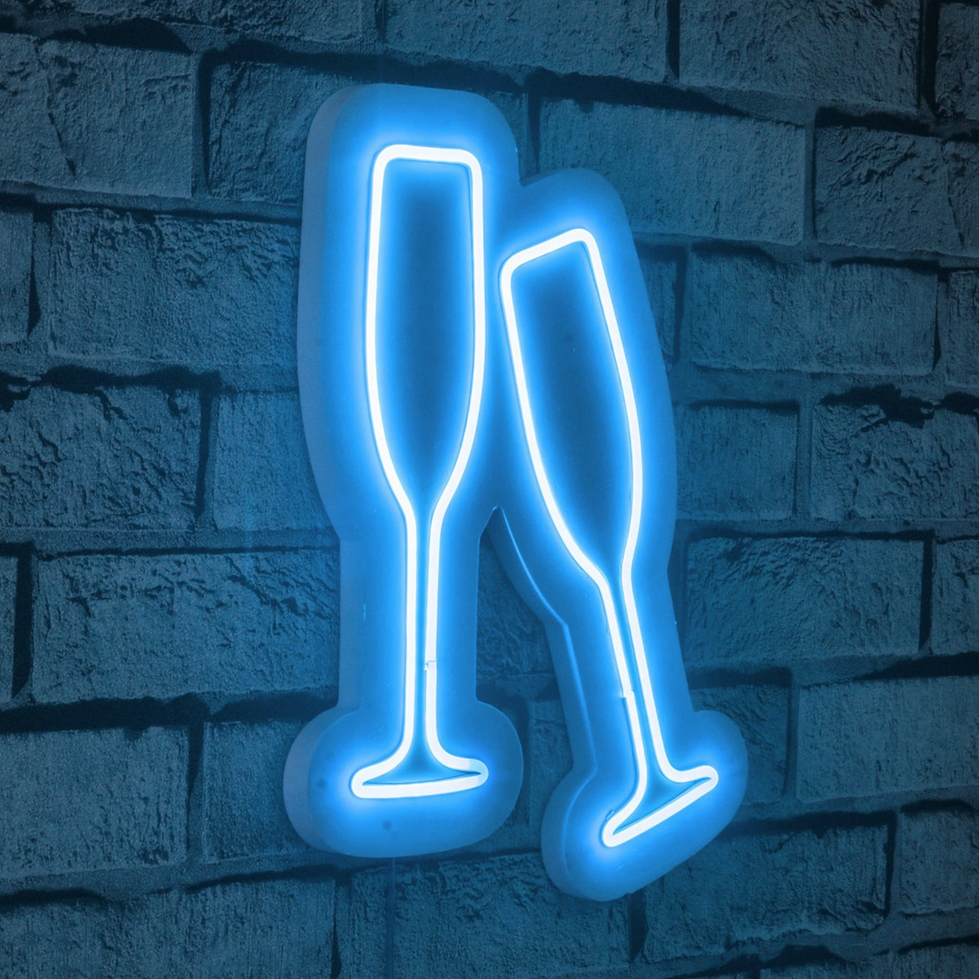 Dekor dritash LED, gota shampanje, plastikë, ngjyrë kaltër