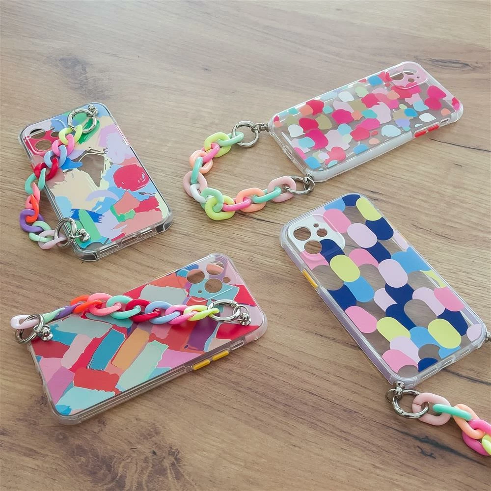 Mbështjellës Hurtel Color Chain Case për Samsung Galaxy A42 5G, me varëse, shumëngjyrësh