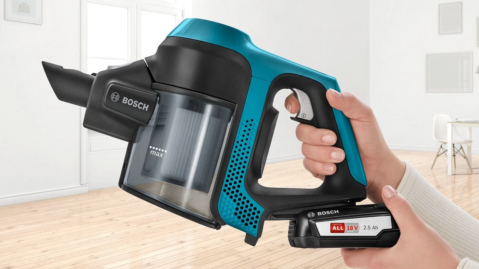 Fshesë elektrike Bosch Serie 6 BBS611LAG, pa kabëll, Blu