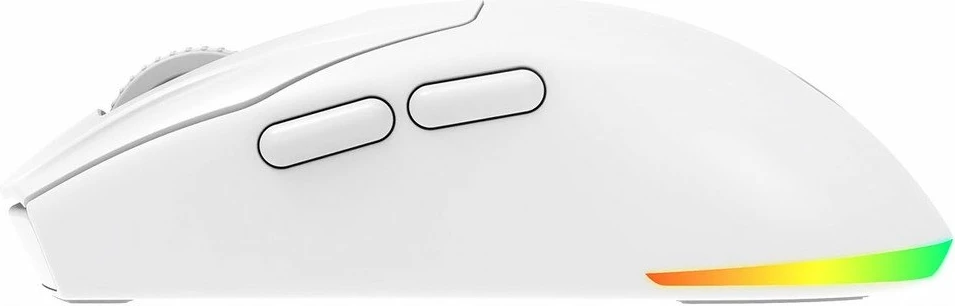 Maus Rampage Prote M5 PROTEM5-WHITE 24000 DPI wireless RGB, i bardhë, set me receiver USB dhe kabllo USB-C