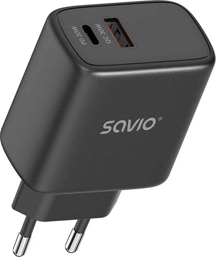 Karikues SAVIO LA-06/B USB Quick Charge Power Delivery 3.0 30W, i zi