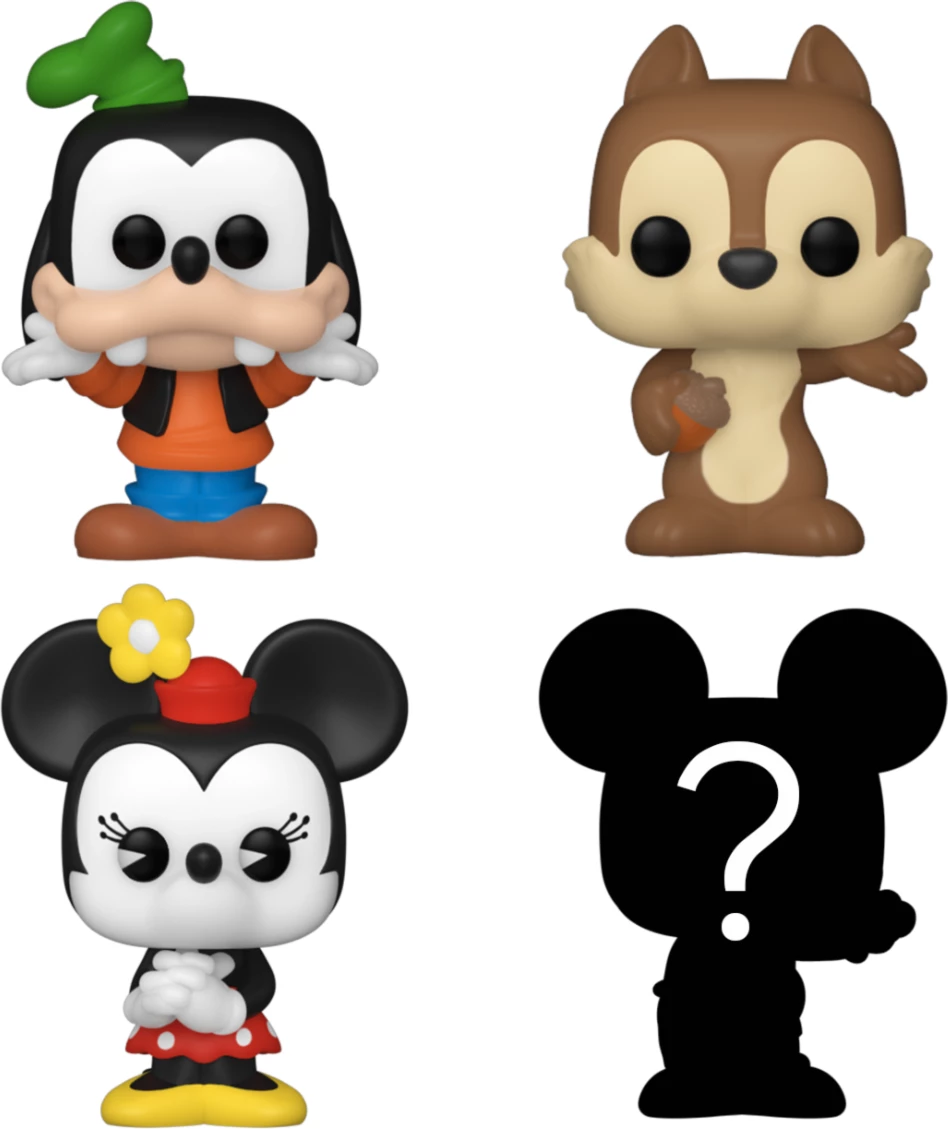 Figurinë koleksionuese Funko Bitty Pop! Disney Goofy, mini 2.5 cm, set 4 copë