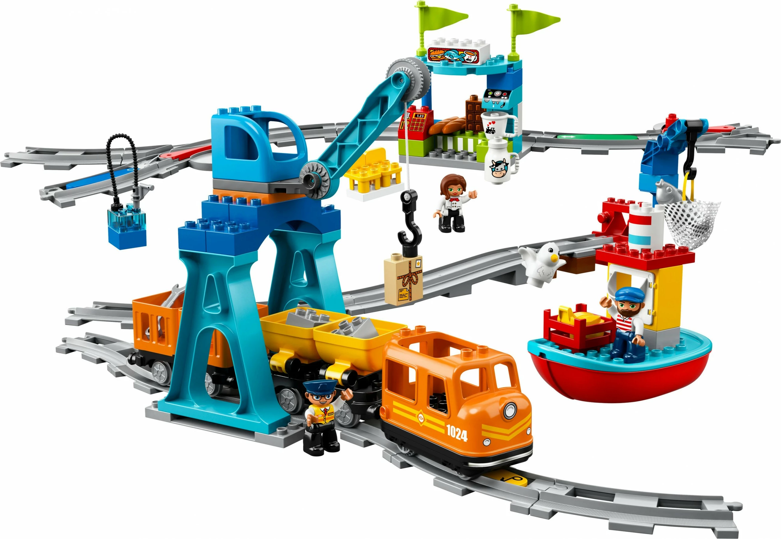 Set ndërtimi LEGO DUPLO Gterzug, lodër me tren, shumëngjyrësh