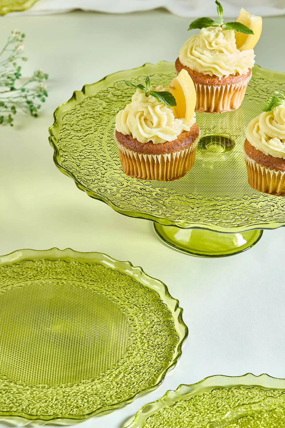 Set pjatash për ëmbëlsira (7 copë), Hermia Concept, Goblen7, ngjyrë e verdhë