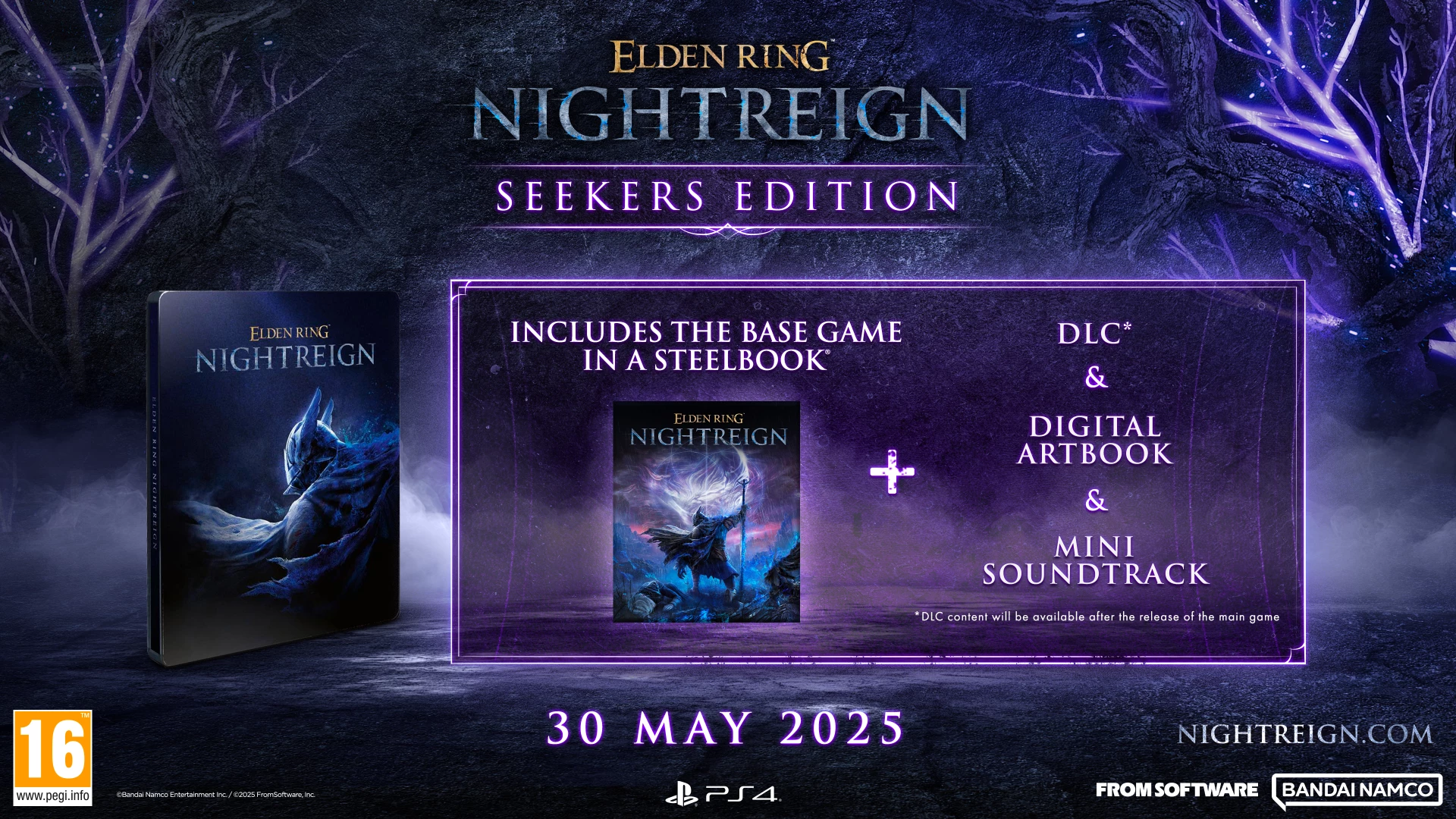 Lojë për PlayStation 4 Bandai Namco Elden Ring Nightreign Seekers Edition, Deluxe Edition, Steelbook