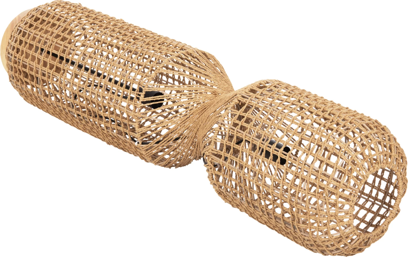 Llambë dyshemeje FH4358 metal-letër litar ngjyrë kafe - 2 llamba Φ25x102Hcm