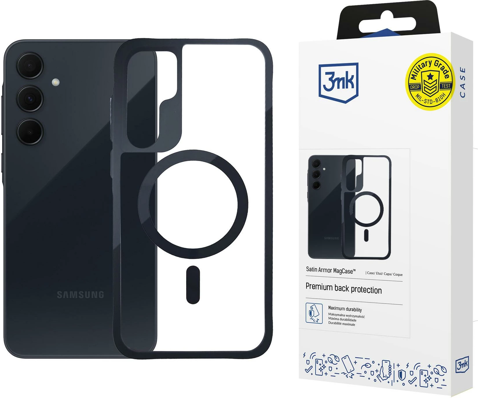 Mbështjellës 3mk Satin Armor MagCase për Samsung Galaxy A35 5G, Transparent