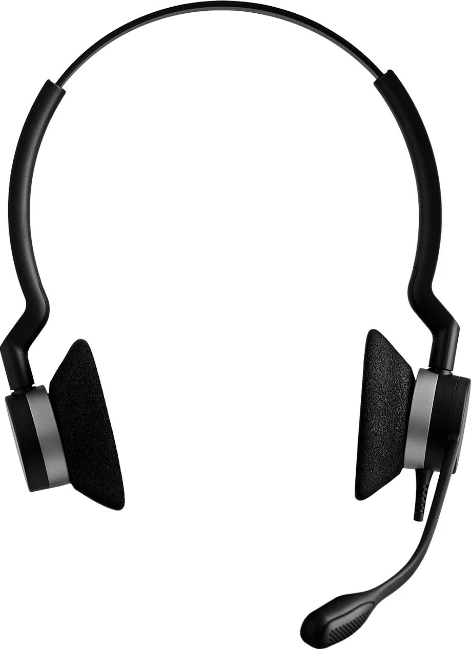 Kufje Jabra BIZ 2300 QD DUO, me mikrofon, lidhje me kabllo, ngjyrë e zezë