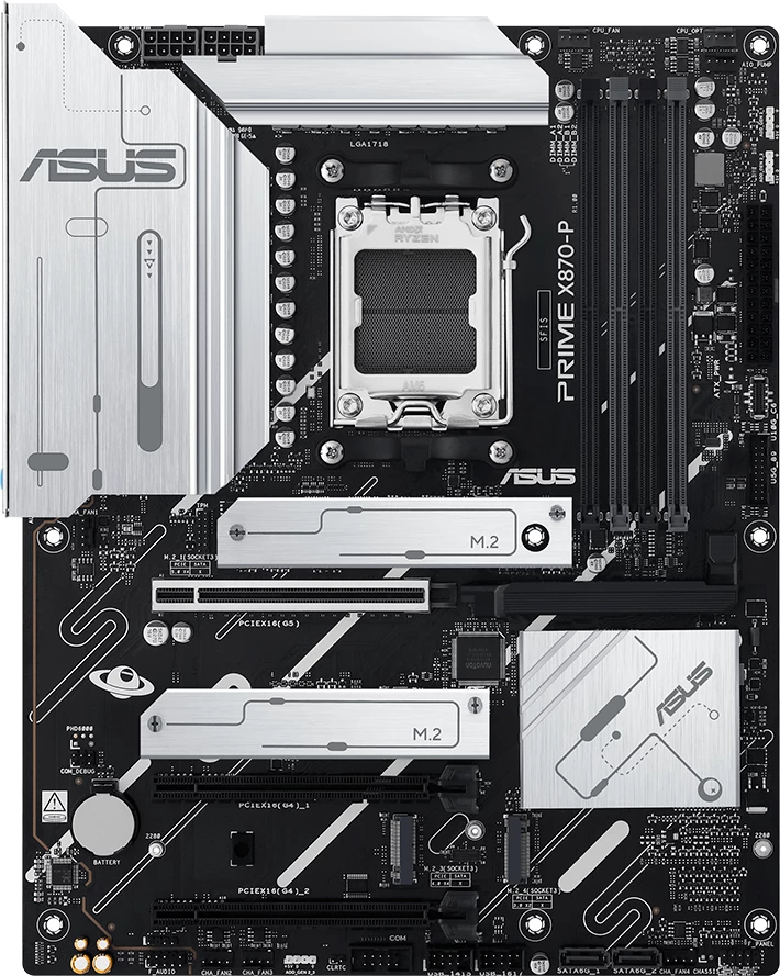 Pllakë amë ASUS PRIME X870-P, ATX, Socket AM5, DDR5, chipset AMD X870
