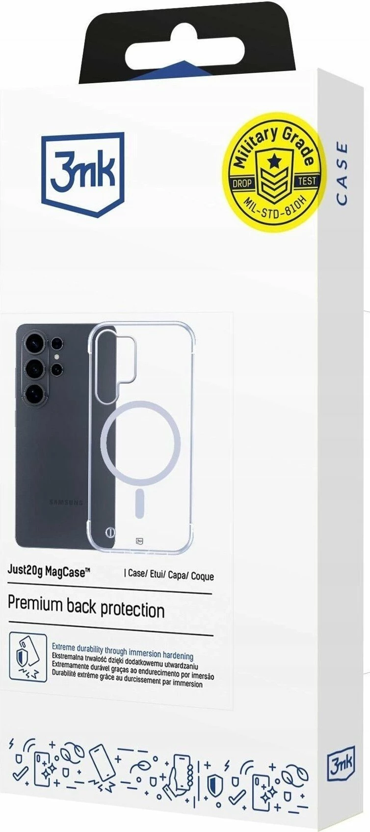 Mbështjellës 3MK Just20g MagCase për Samsung Galaxy S26 Ultra 1.3 mm, transparent