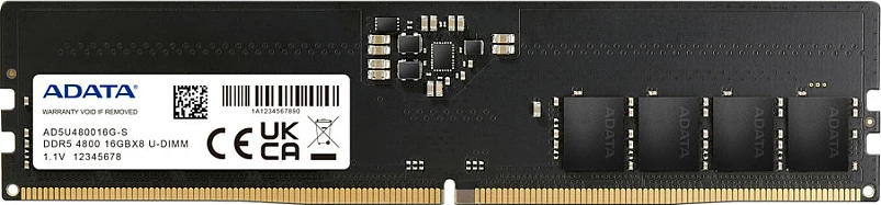 RAM Memorje ADATA 16GB DDR5 4800MHz CL38, e zezë