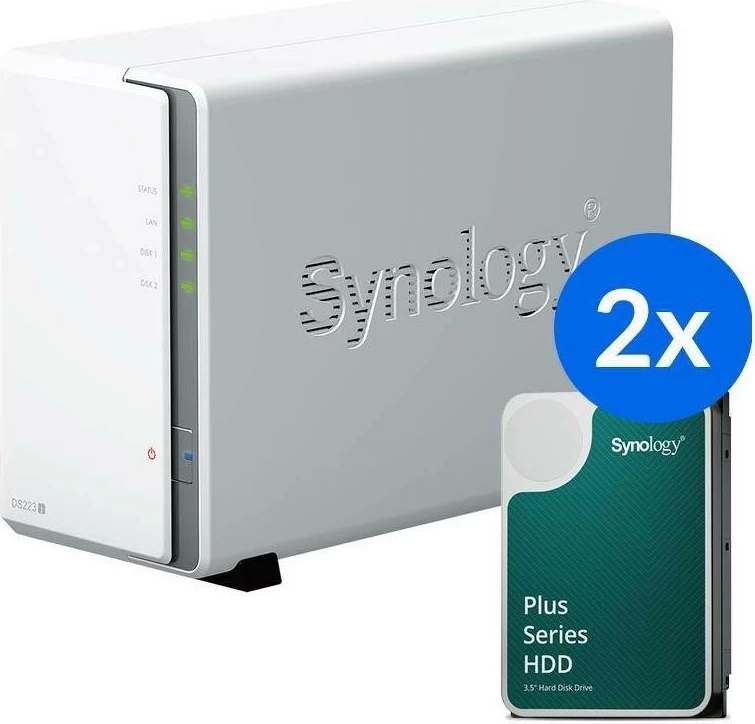 NAS Synology DS223J 2x HAT3300-6T (2x 6TB)