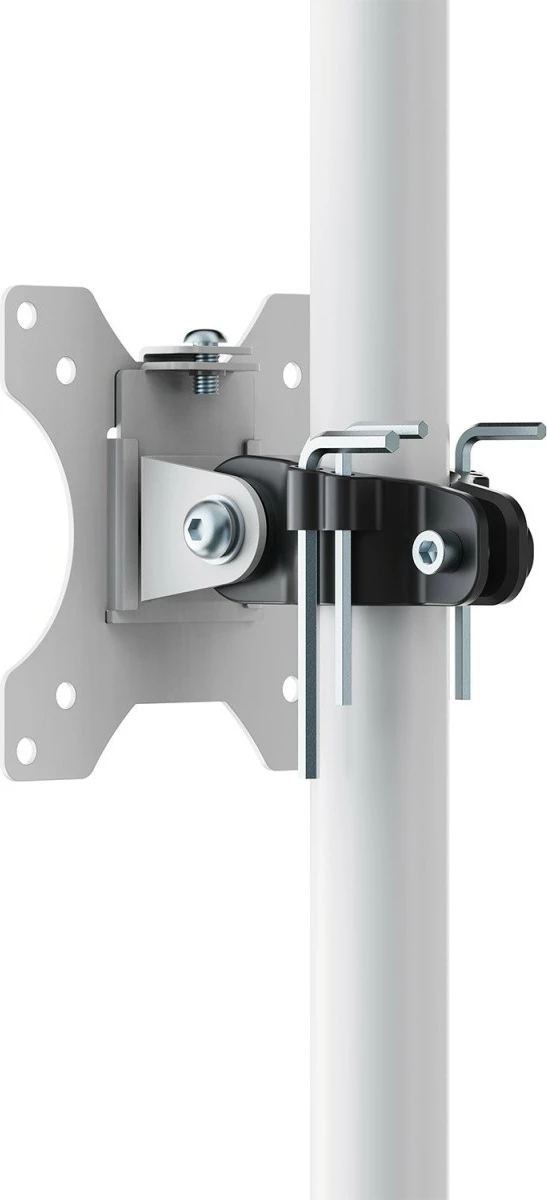 Karrocë qëndrimi për monitor dhe kasë kompjuteri Maclean MC-793, 17-32", e bardhë