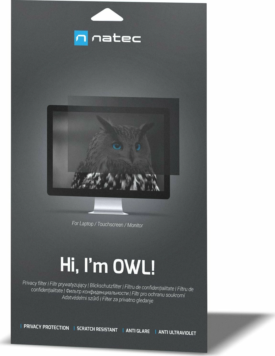 Filtër privatësie Natec OWL NFP-1474 14\" 16:9, transparent