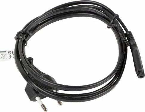 Kabllo rryme Lanberg IEC 320 C7 "Radio" (Euro/CEE 7/16), 3 m, e zezë