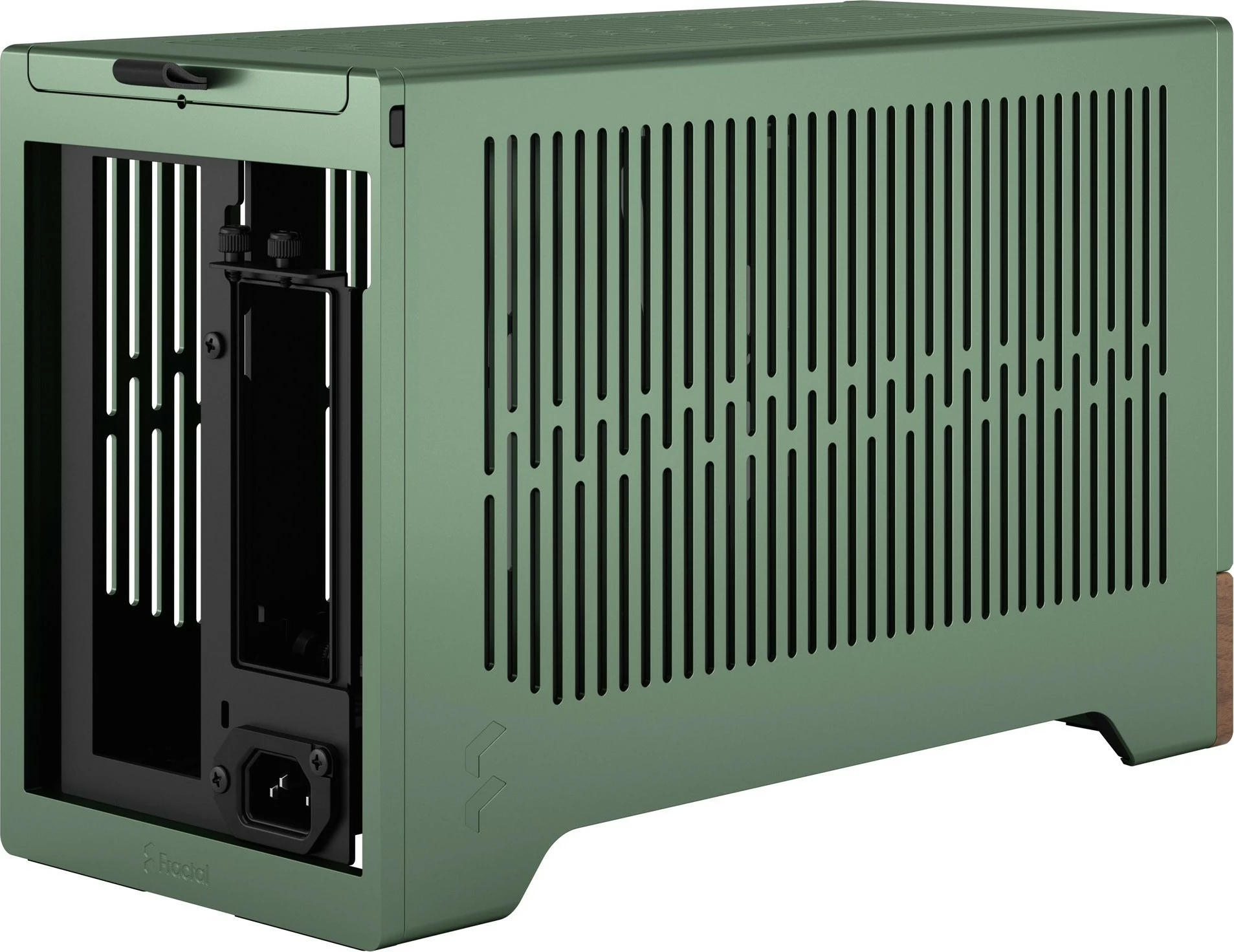 Kasë Fractal Design Terra Mini-ITX, alumini, arrë, jeshile