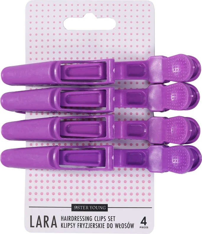 Kapëse flokësh Sister Young LARA për femra violet 4 copë