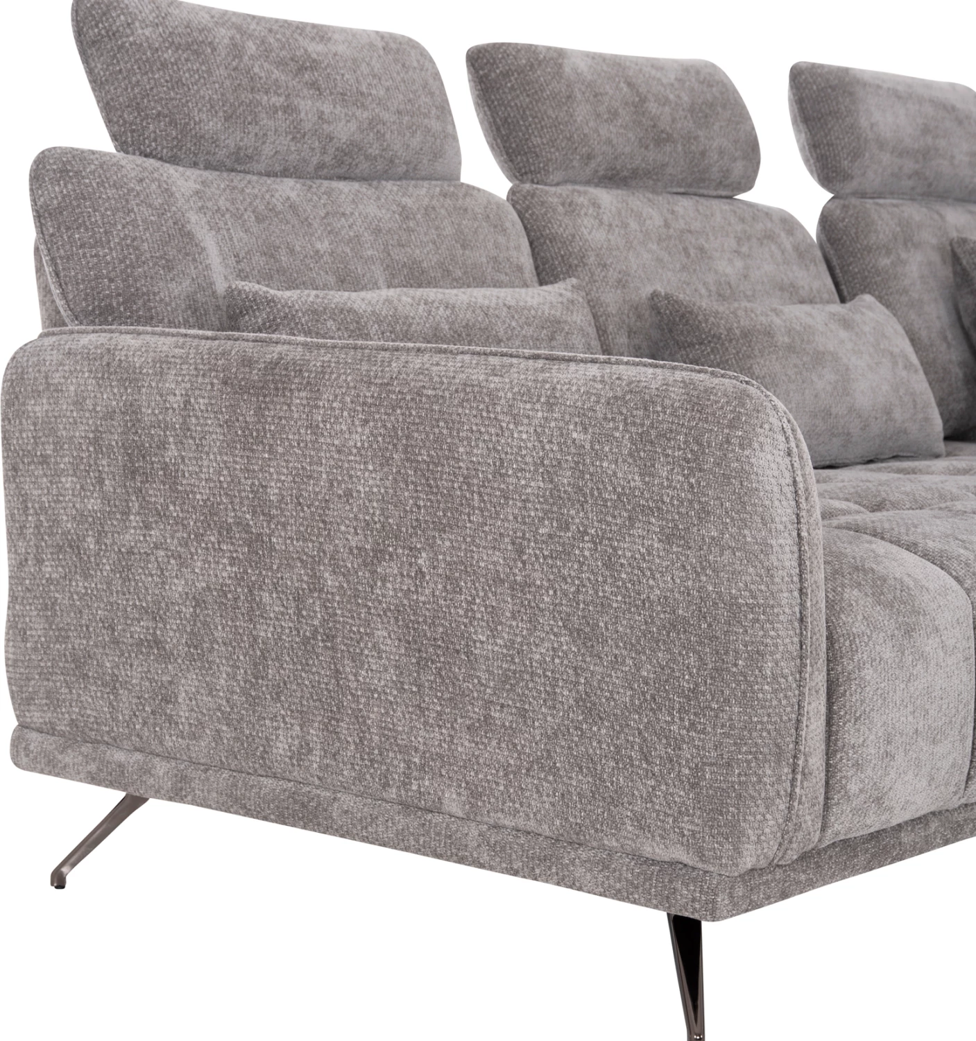 Këndare e djathtë pesësh, material gri, MYRON CD3318.01R, 290x110-225x110H