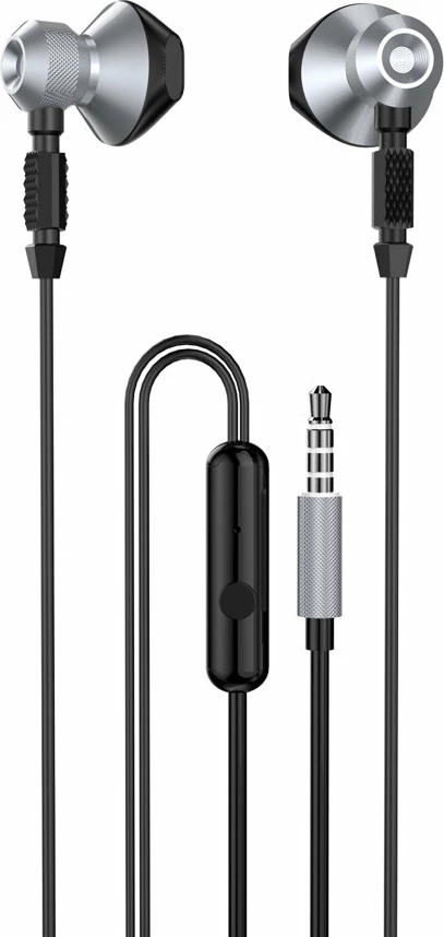 Kufje me tela Dudao X2C, in-ear, mini jack 3.5mm, Metal, Gri