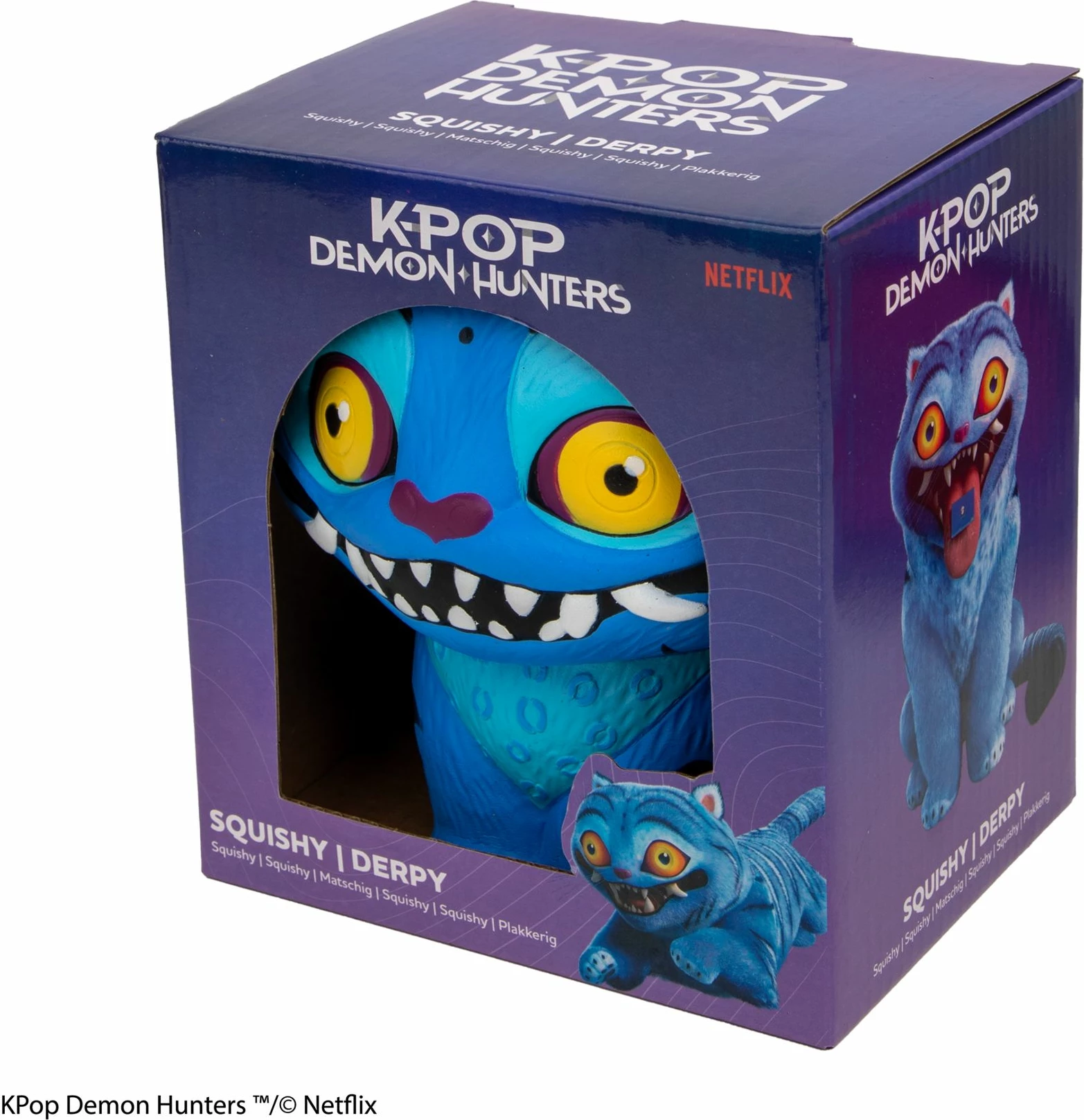 Figurinë squishy antistres Fame Bros. Ltd KPop Demon Hunters Derpy 10 cm, blu