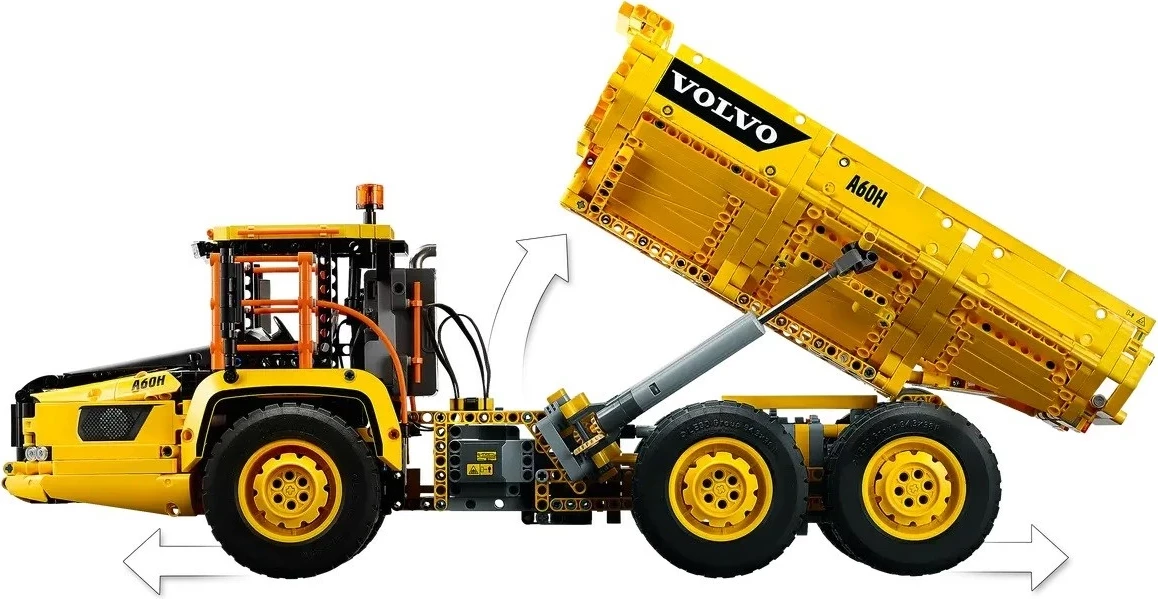 Set LEGO Technic Volvo 6x6 Articulated Hauler 42114, Verdhë