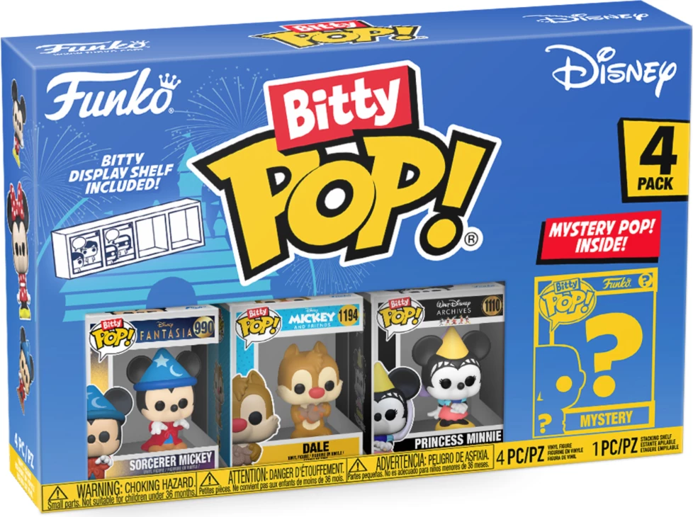 Figurinë koleksionuese Funko Bitty Pop! Disney Sorcerer Mickey 2.5 cm 4-Pack